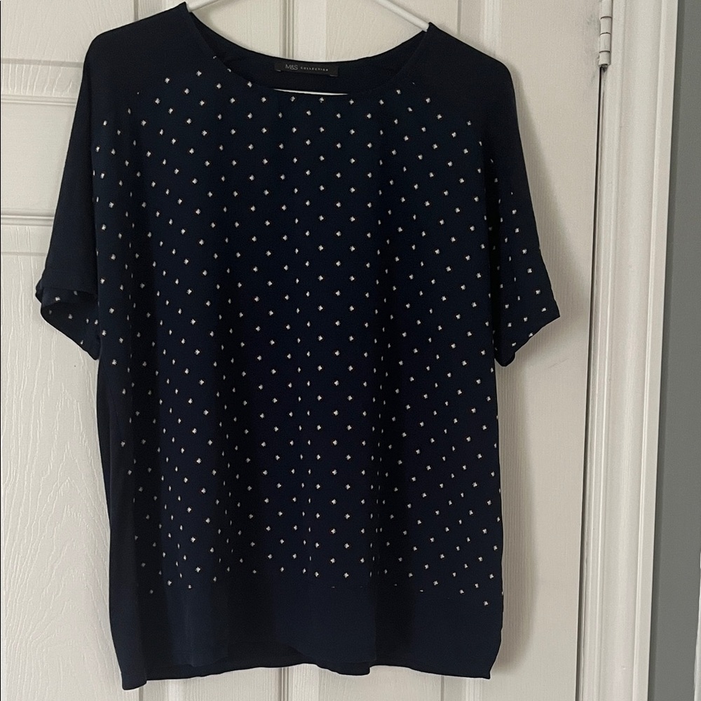 Elegant Navy Short Sleeve Tee